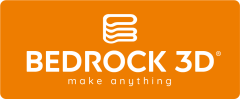 BEDROCK 3D (r)   full orange   logo